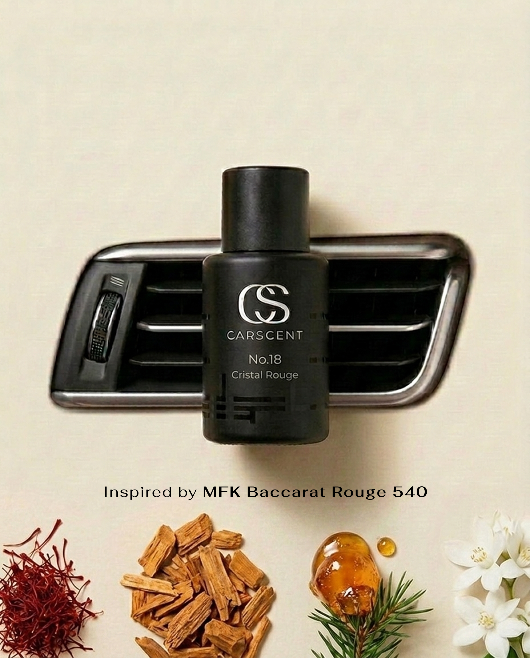 Car Air Freshener - No.18 Inspired by MFK Baccarat Rouge 540 – Car